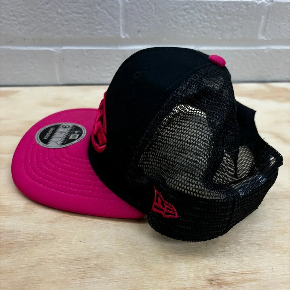 FMF Hat Cap Snap Back Womens Pink‎ Black Trucker Racing Dirt Biking Adjustable
